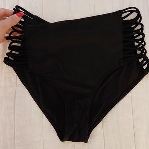 hollister high-waisted swim bottoms
